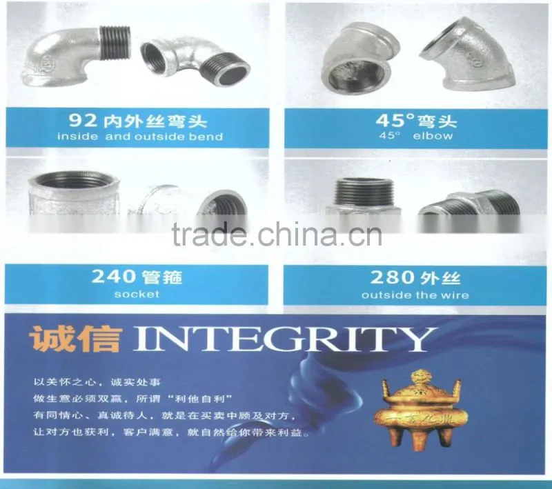 BS thread&NPT thread malleable iron/stainless steel bushing plug pipe fittings