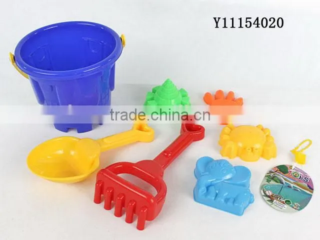 Summer Toys PP Plastic Beach Bucket Sand Beach Toys Set 4PCS with EN71