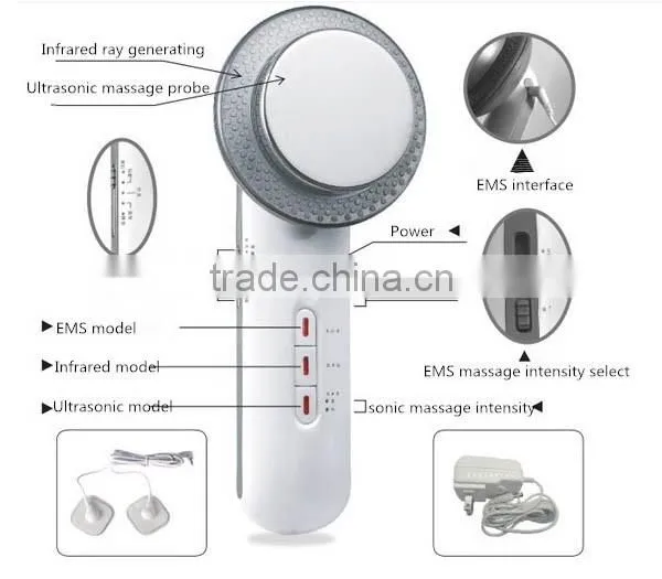 3in1 Ultrasonic Infrared Lights Facial Body Slimming Pain Therapy Beauty Machine