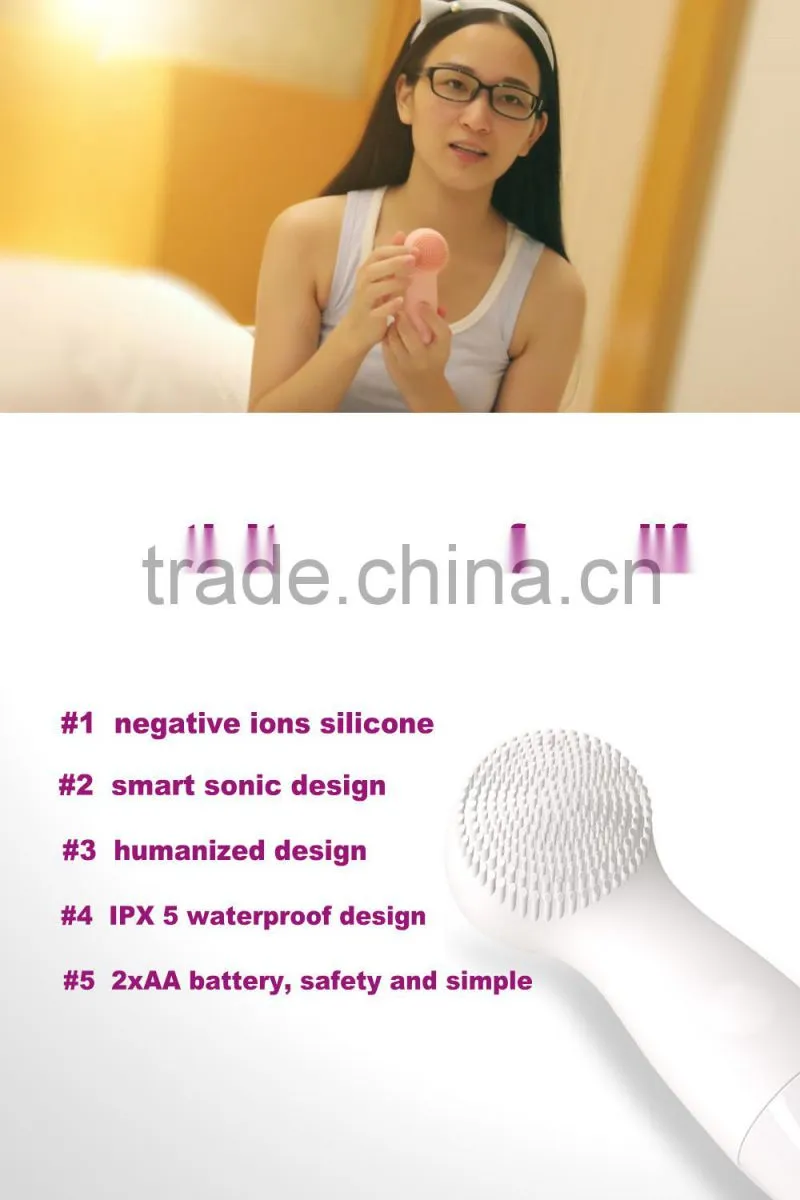 Wholesale Soft Facial Cleansing Brush Washing Face Silicone Cleansing Brush