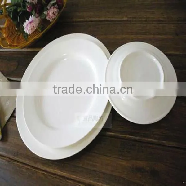 flat white porcelain plate