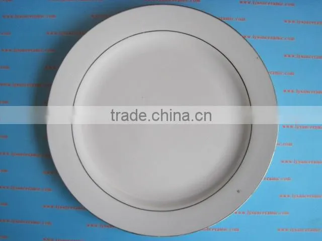 ggk ceramic dinner plate,white ceramic dinner plates,flat ceramic plate