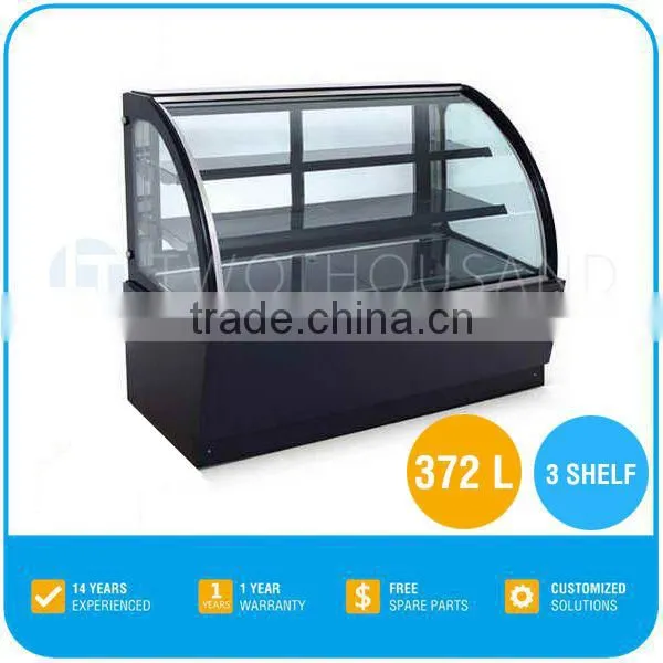Paper Cup Cake Display Cases - 372 Liter, 3 Shelf, 712 watt, 1200*780*1200 mm, TT-MD81B