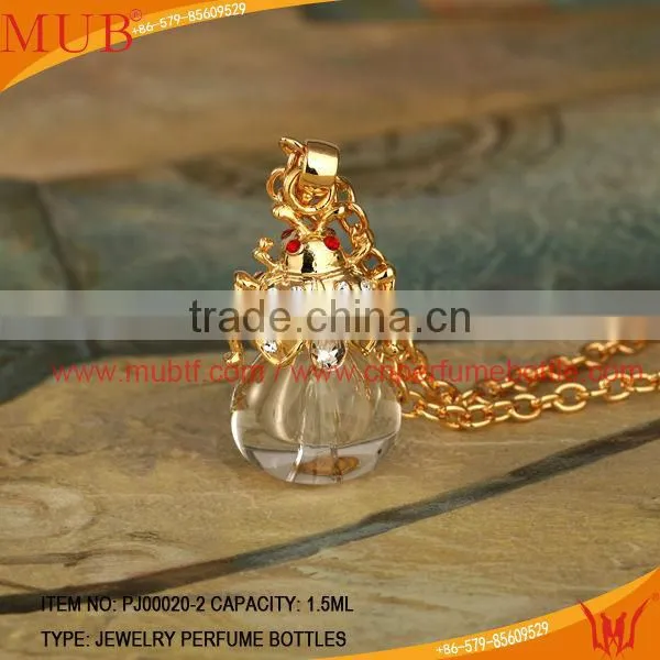 Ladybird Shape Jewelry Pendant Glass Perfume bottle jewelry