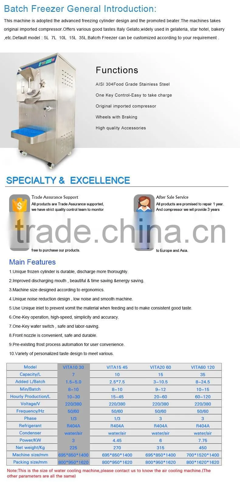 Professional Fast Freezing Hard Ice Cream Maker Machines