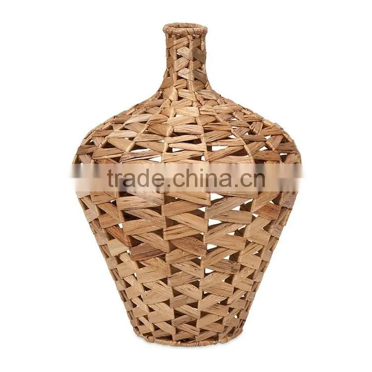 Large chinese home goods straw hadncraft floor standing vases