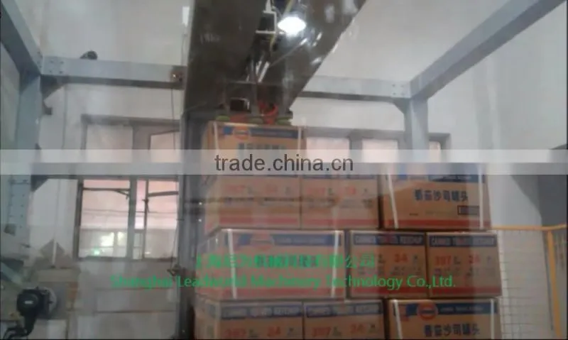 High level Automatic meat iron canned jar palletizer machine