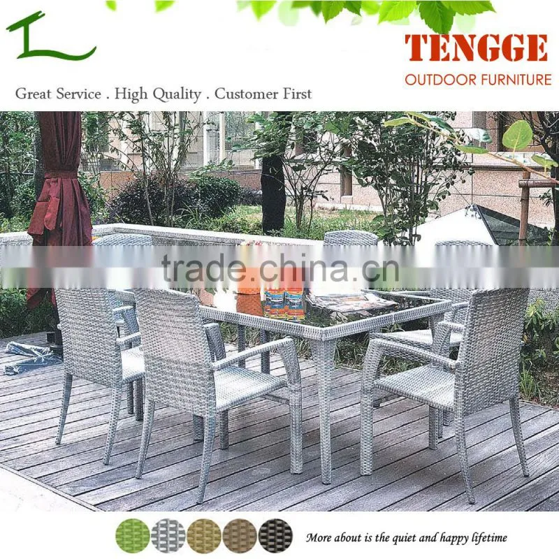 6 Chairs and 1 Table Specific Outdoor Use Dining Set