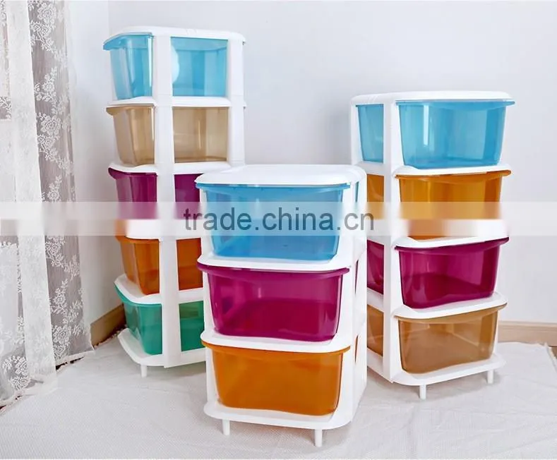 3 DRAWER WIDE CART AQUA BLUE TINT STORAGE ORGANIZER NEW