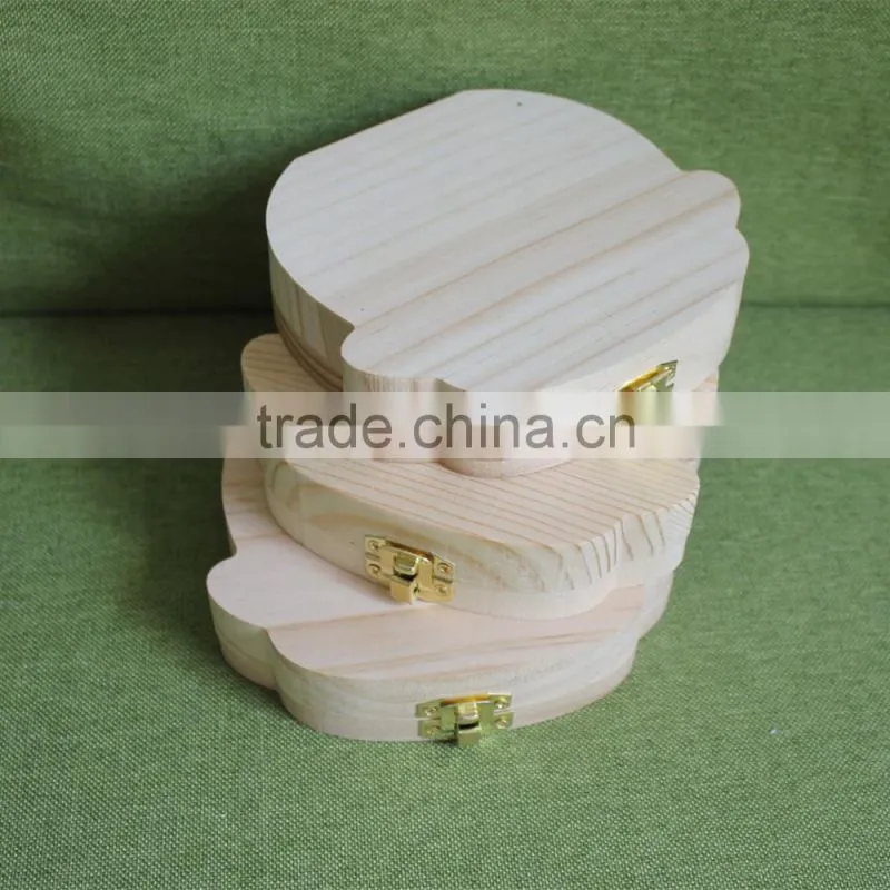 Unique christmas gifts Custom Children toy organizer storage Baby milk Teeth laser Wooden growth memory tooth gift packing box