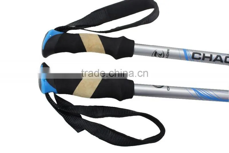 fiber carbon climbing sticks with 3 sections, internal lock, anti-shock SZ15347