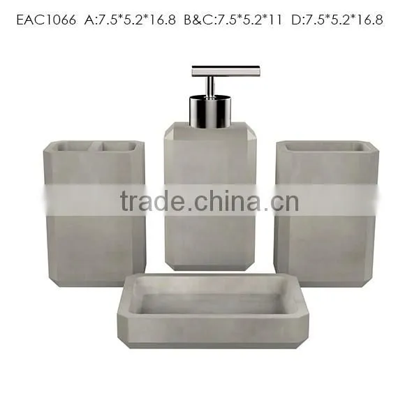 Natural concrete home hotel decoration cement bath accessory with word deboss