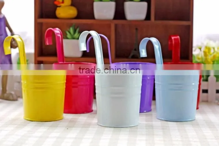 Decorative hanging flower planters galvanized iron planters garden metal flower pots