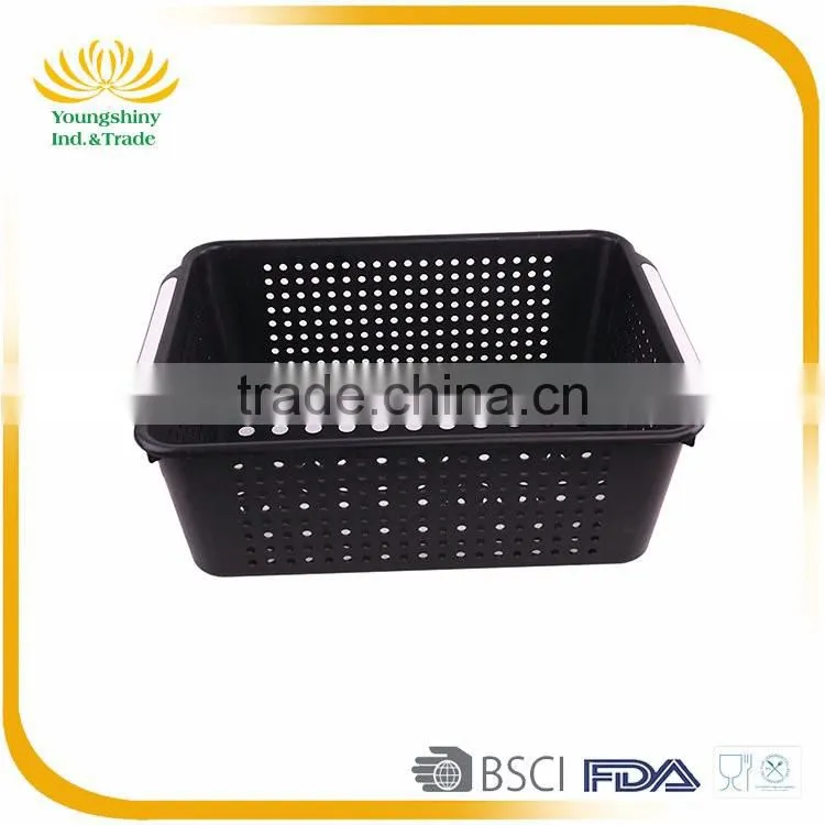 OEM design eco-friendly kitchen big bread empty fruit plastic storage basket