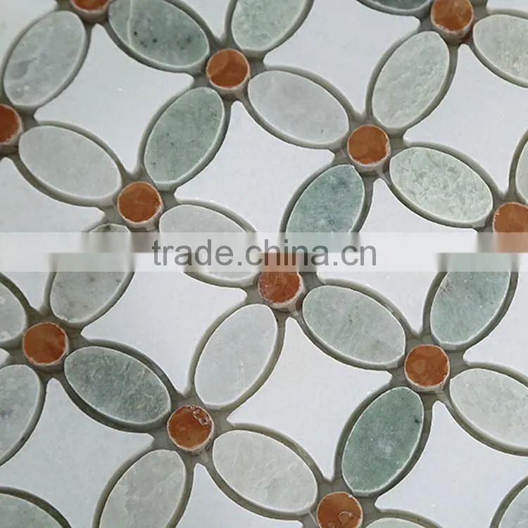 MM-CV276 Cheap price chinese natural stone little flower marble mosaics tile