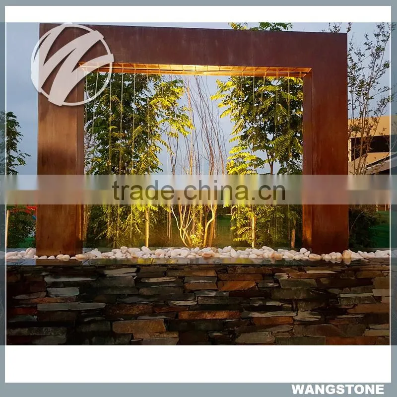 Corten Steel Outdoor Water Fountain/Water Curtain
