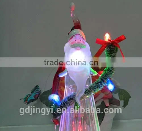 LED color changing Xmas decorations plastic Santa Claus hold led string lights