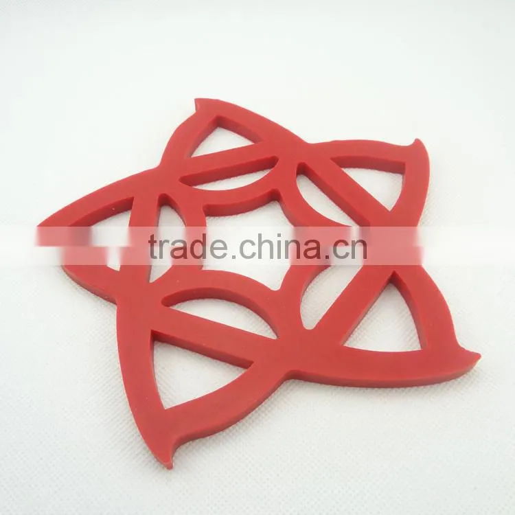 Five star shaped Anti-slip Silicone Table Mat Heat Resiatant Mat