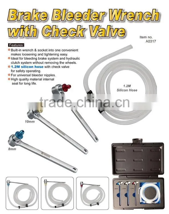 Brake Bleeder Wrench with Check Valve