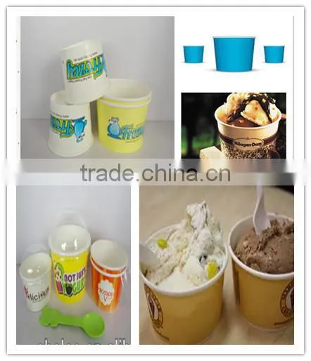 16oz Custom Printed Frozen Yogurt & Ice Cream Paper Cup, Paper Bowls