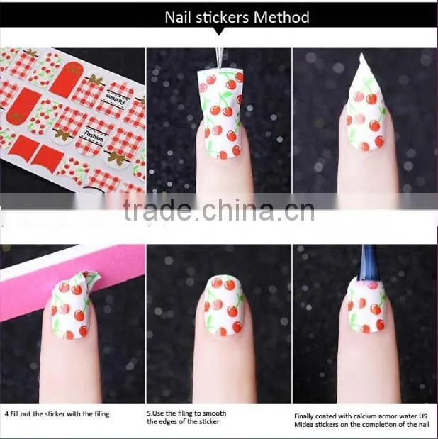 New Air French Fresh Style Nail Art Sticker Colorful Shining Transfer Nail decal/wraps