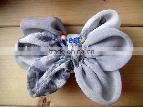 CF1104 Antique ribbon chiffon fabric bow tie for accesssories