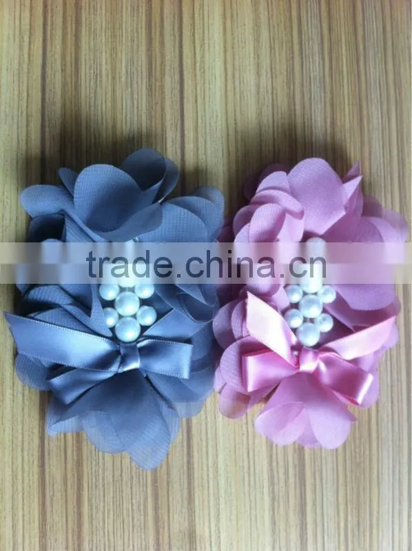 TF007 Fashion korean wedding wholesale kid hair bow with lace