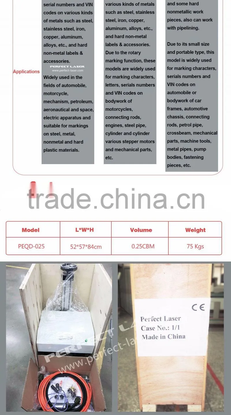 All in one product label chassis dot peen marker equipment