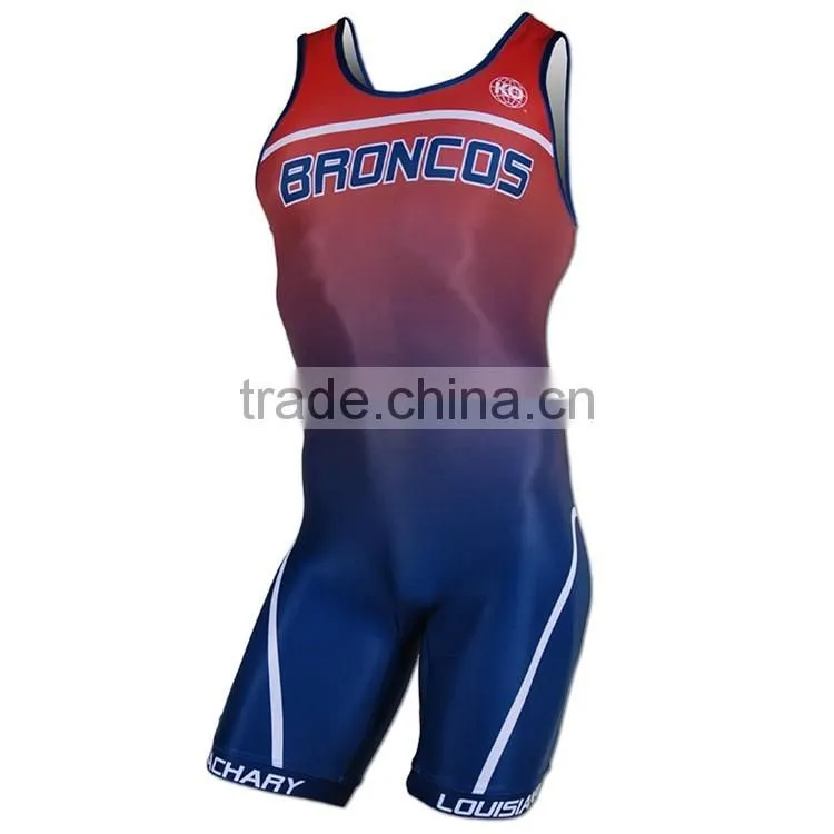 2016 Customized Professional Wrestling Singlet/Sportswear/runing shirt