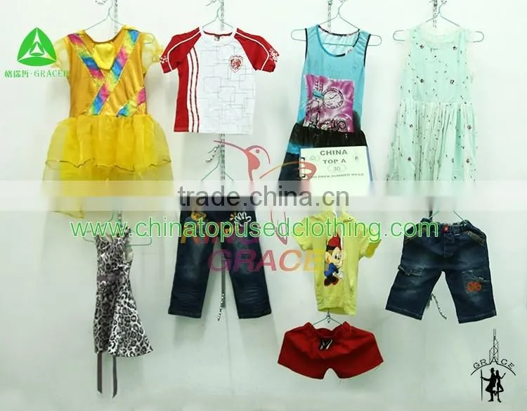 Credential Summer Children Clothing Import Used Clothes Bales In Kg For Sale