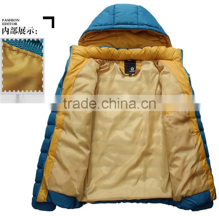 wholesale customize designer mens winter warm cotton padded coat