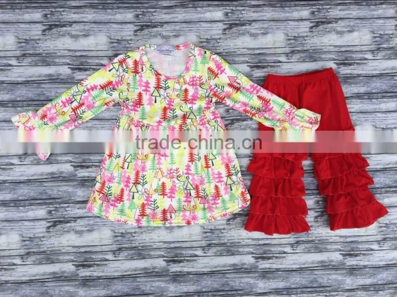 2016 Girls Boutique Outfits Long Sleeves Baby Fashion Christmas Outfit