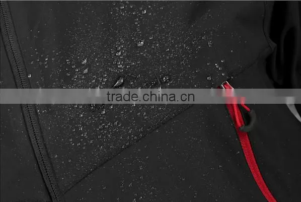 No zipper hoodie jacket waterproof fabric softshell jacket