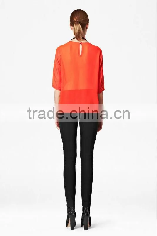 Ladies Fashionable Three-Quarter Sleeves Blouse