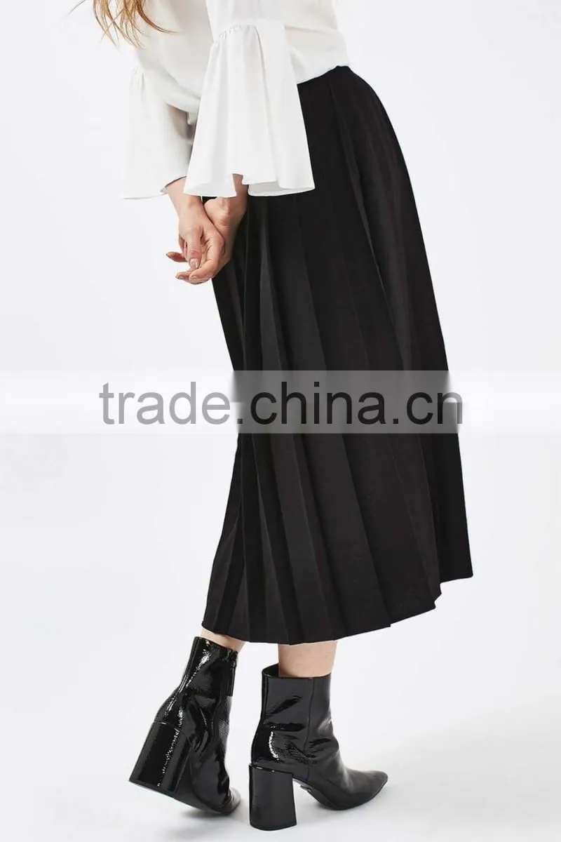 Fashion pleated women divided skirt women long skirt