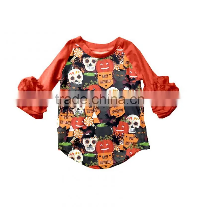 Summer Baby Girl Clothes Icing Raglans Top T Shirt Wholsale Icing Raglan Shirts for halloween