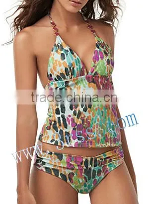 2014 wholesale maternity hot sexy girls bra tankini top swimwear model