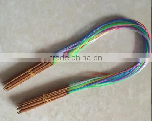 Top quality Multi-color Plastic Tube Smooth Nature Circular Bamboo Knitting Needles
