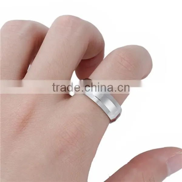 Stainless Steel Unadjustable Rings Silver Tone