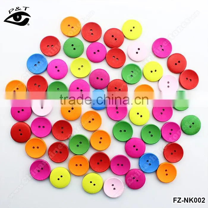 18MM Round Buttons Wood Buttons For Clothing Craft Decorations