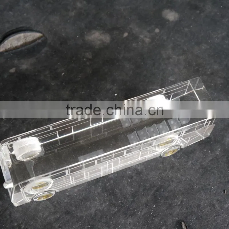 Noble Customized Made Crystal Glass Car model For Souvenir gift