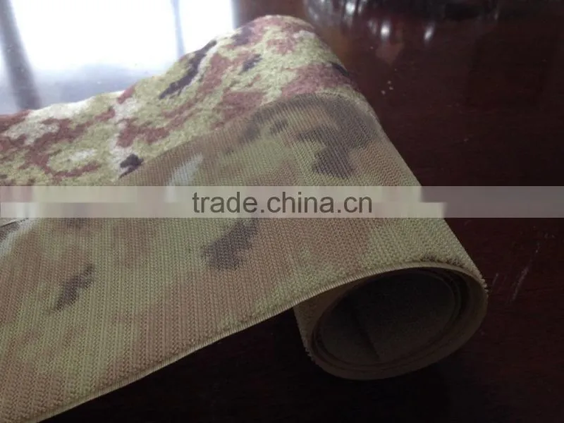 hot sell quality 100% nylon hook and loop Camouflage hook and loop tape