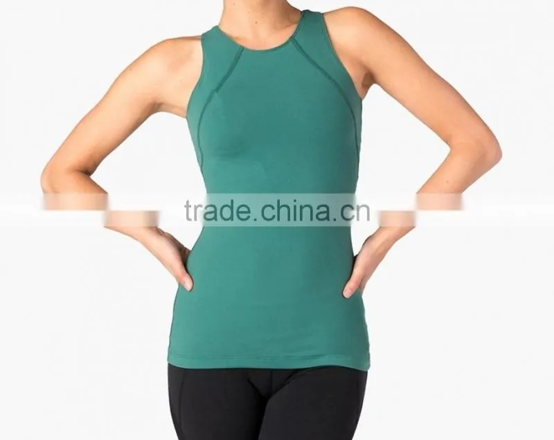 2016 OEM New Sexy Young Stripe Sleeveless Women Sport Tank Top / yoga wear