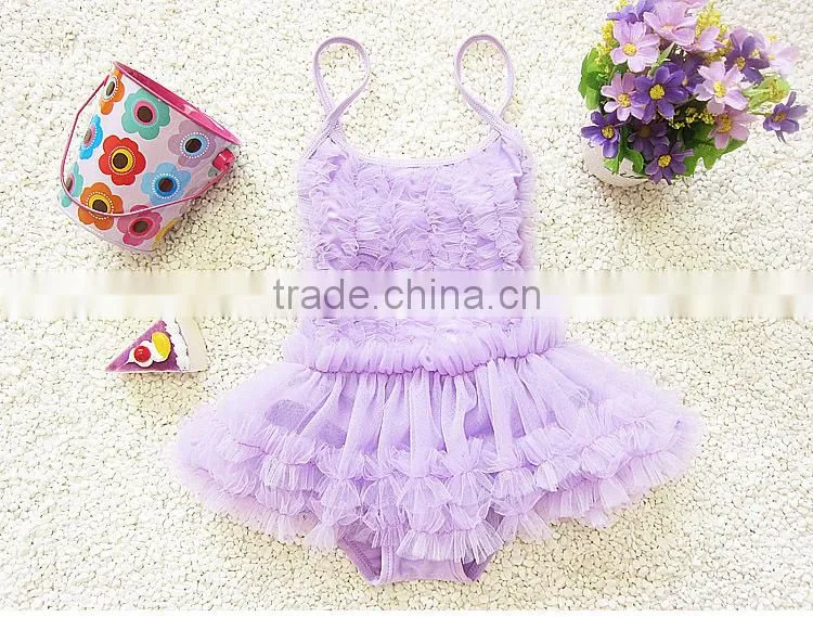 Little Girls Princess Lace Layer Swimsuit TuTu Dress One-Pieces Swimwear