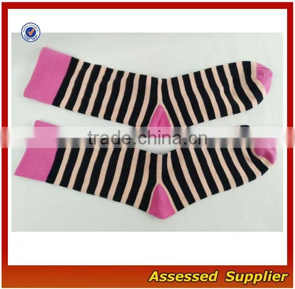 High Quality Custom Colorful Stripes Combed Cotton Dress Business Socks