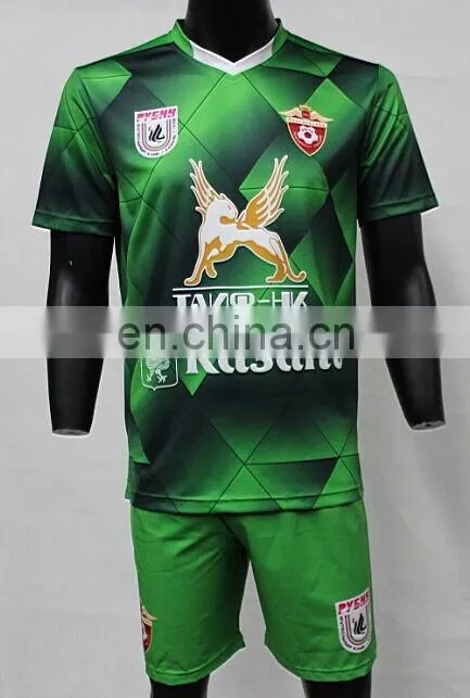 Flexible MOQ fashion custom high quality soccer kits with sublimation