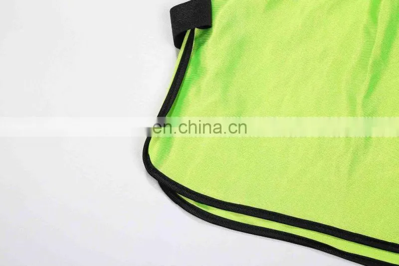 O Neck Side Slit Fluorescence Cooling Vest