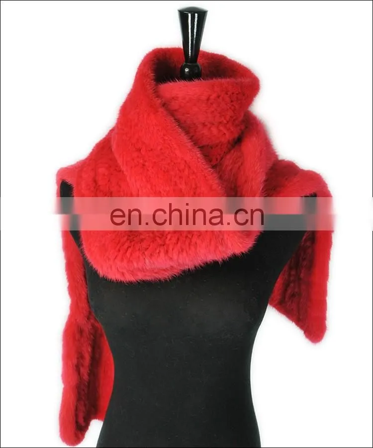Real mink fur winter scarf made in china / factory popular custom design usa showl