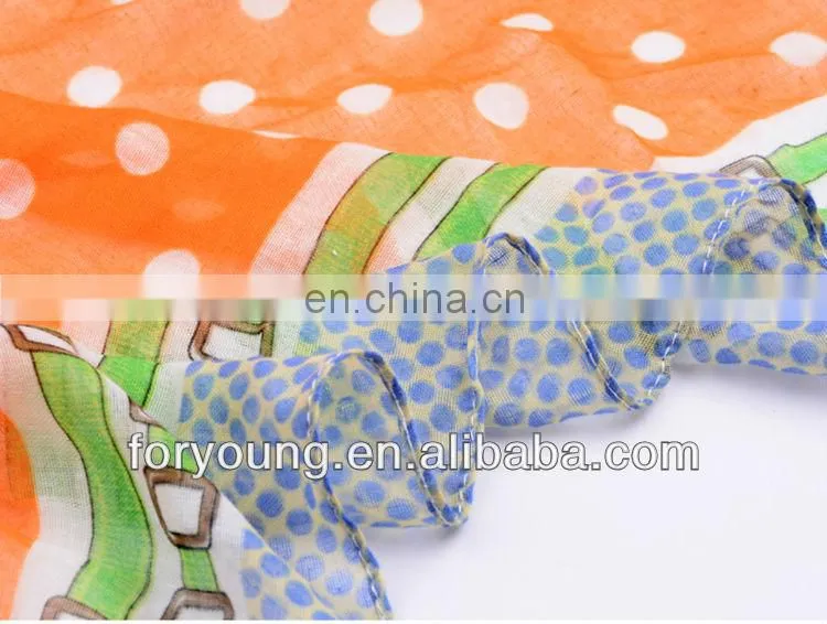 fashion polka dot printed scarf