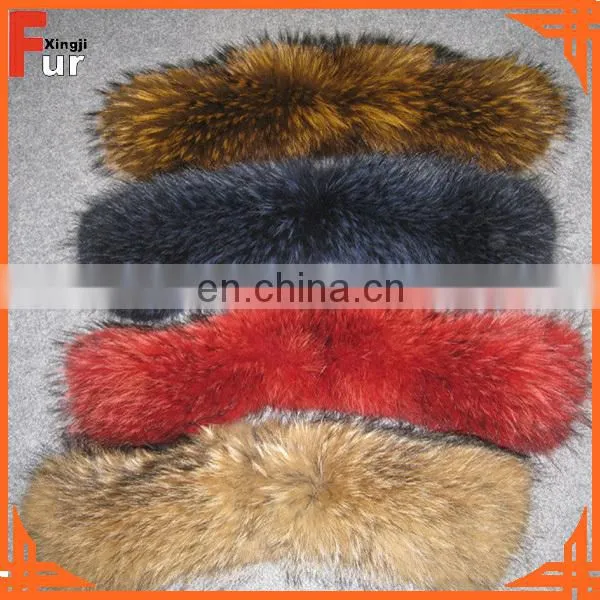 Down Coat Fur Collar, Natural Color Raccoon Fur Collar